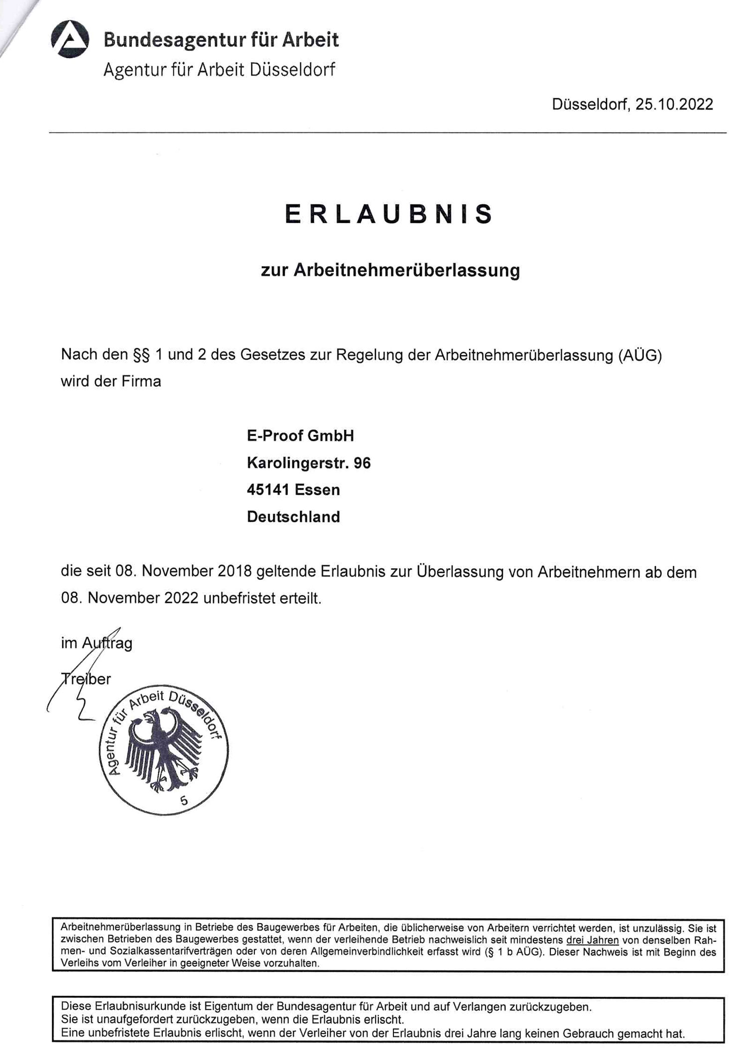 ABN Erlaubnis